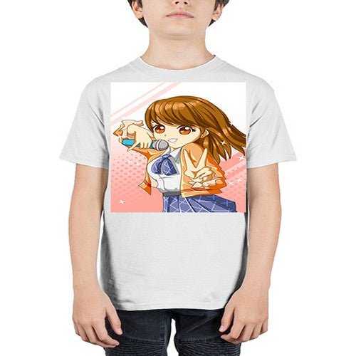 Cute teenage student girl singing song 47# - anime - Youth Tee Unisex