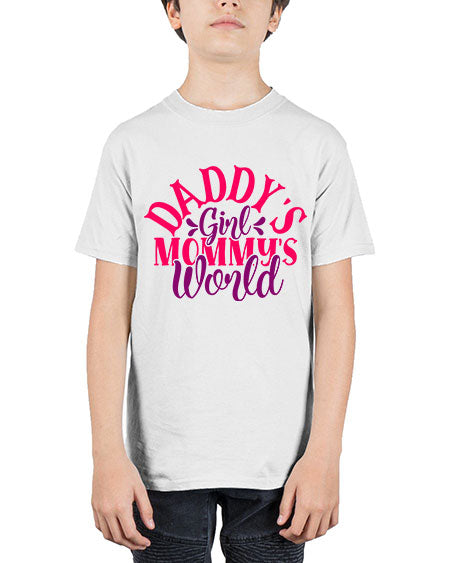 Daddys Girl Mommys World Style 68# - baby - Youth Tee Unisex