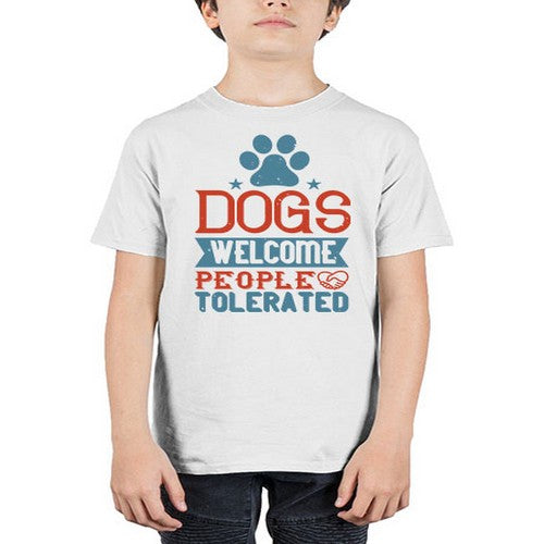 Dogs Welcome People Tolerated Style 208# - dogs - Youth Tee Unisex