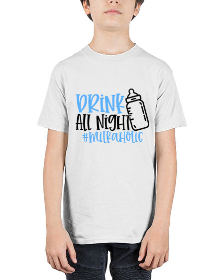 Drink All Night Milkaholic Style 304# - baby - Youth Tee Unisex