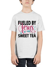 Fueled By Jesus And Sweet Tea 989# - tea - Youth Tee Unisex