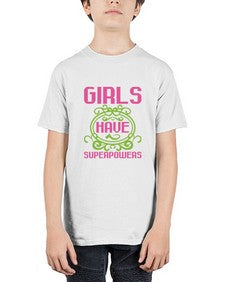 Girls have superpowerss 130# - cartoon super hero - Youth Tee Unisex