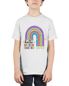 Hello Kindergarten Pencil Rainbow 302# - kindergarten - Youth Tee Unisex