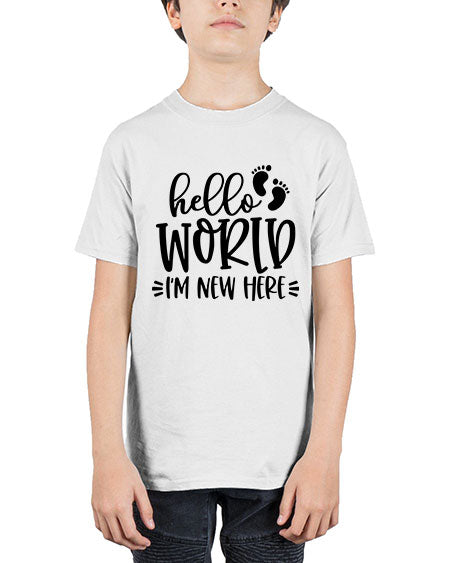 Hello World Im New Here Style 330# - baby - Youth Tee Unisex