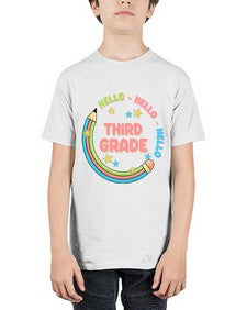 Hello third Grade Pencil 346# - third grade - Youth Tee Unisex