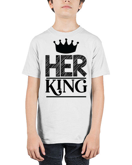Her king 5# - black words and phrases - Youth Tee Unisex