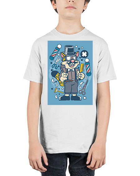 Hipster Barber Leopard835# - barber - Youth Tee Unisex
