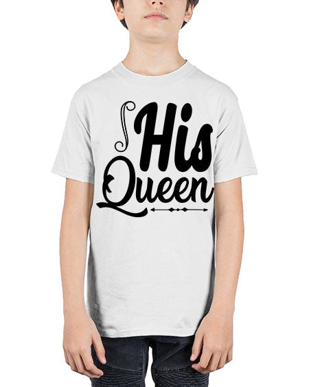 His queen 7# - black words and phrases - Youth Tee Unisex