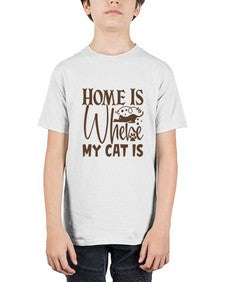 Home Is Where My Cat Is Style 14# - cats - Youth Tee Unisex