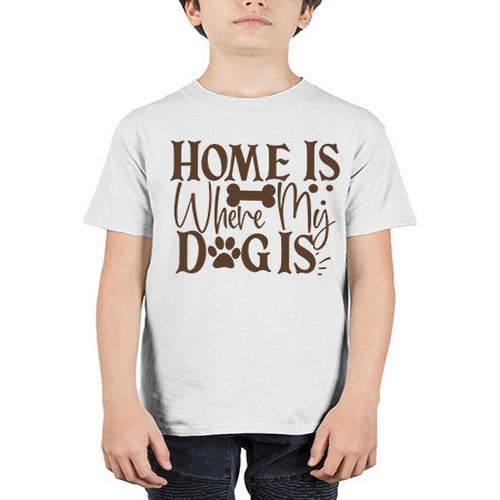 Home Is Where My Dog Is Style 86# - dogs - Youth Tee Unisex