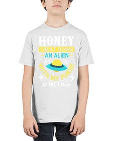 Honey i beat down an alien 4# - ufo - Youth Tee Unisex
