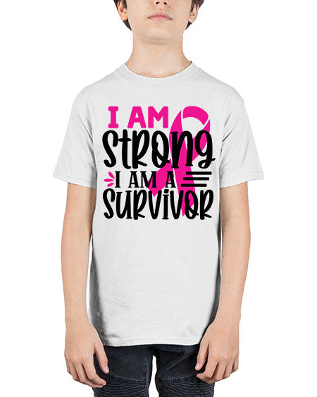 I Am Strong I Am a Survivor 19# - breast cancer - Youth Tee Unisex