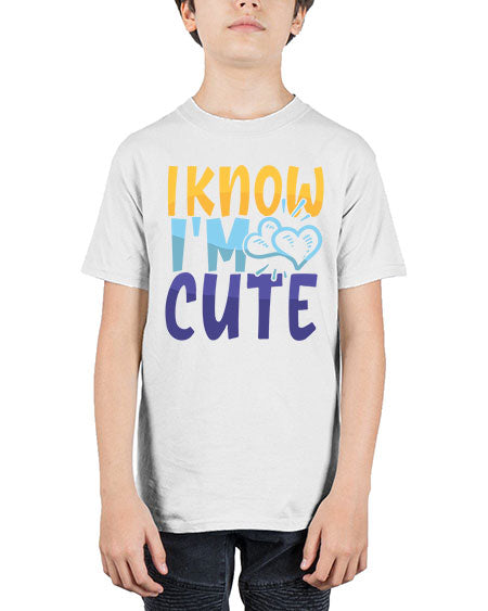 I Know Im Cute Style 100# - baby - Youth Tee Unisex