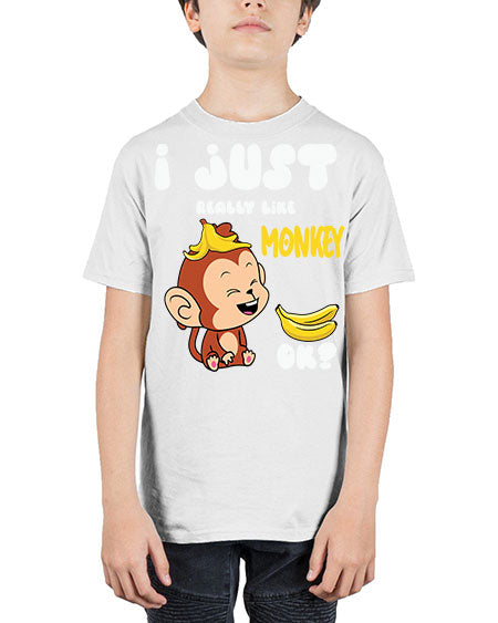 I just Really Lpve Monkey 7# - monkey - Youth Tee Unisex