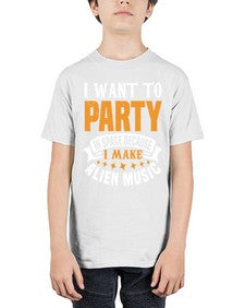 I want to pary in space 21# - ufo - Youth Tee Unisex