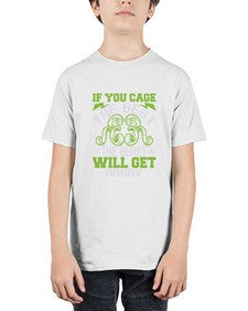 If you cage the best the beast will get angry 141# - cartoon super hero - Youth Tee Unisex