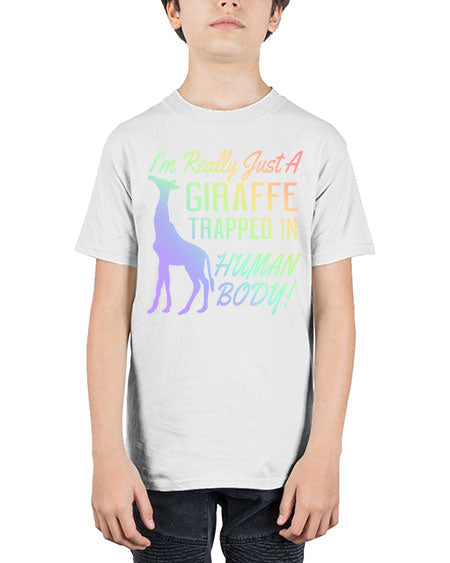 Im really just a giraffee trapped in human body - giraffee - Youth Tee Unisex