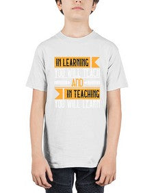 In learning you will teach and in teaching you will learn Style 988# - teacher - Youth Tee Unisex
