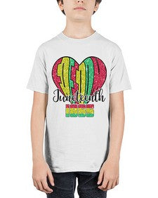 Juneteenth Since 1865 Heart 20# - black juneteenth - Youth Tee Unisex