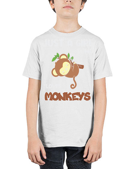 Just a Girl Who Loves 8# - monkey - Youth Tee Unisex