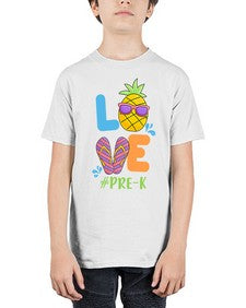 LOVE PreK Summer Pineapple 525# - prek headstart - Youth Tee Unisex