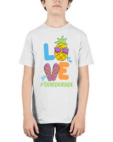 LOVE third Grade Summer Pineapple 527# - third grade - Youth Tee Unisex