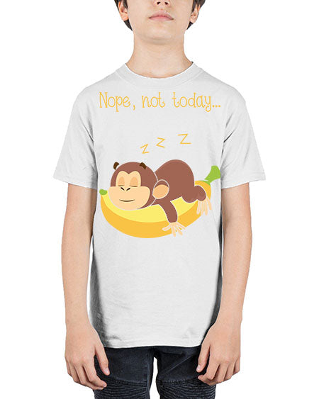 Lazy Monkey Nope Not Today 9# - monkey - Youth Tee Unisex