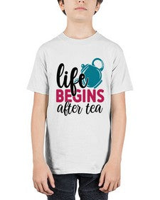 Life Begins After Tea 1298# - tea - Youth Tee Unisex