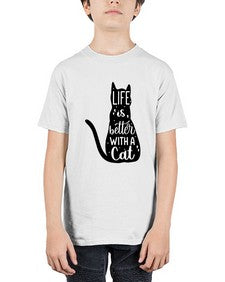 Life Is Better With A Cat Style 98# - cats - Youth Tee Unisex
