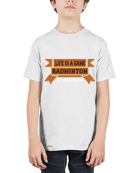 Life is a game badminton is serious 1984# - badminton - Youth Tee Unisex