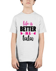 Life is better in a tutu 153# - ballet - Youth Tee Unisex