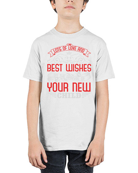 Lots of loe and best wishes Style 145# - baby shower - Youth Tee Unisex