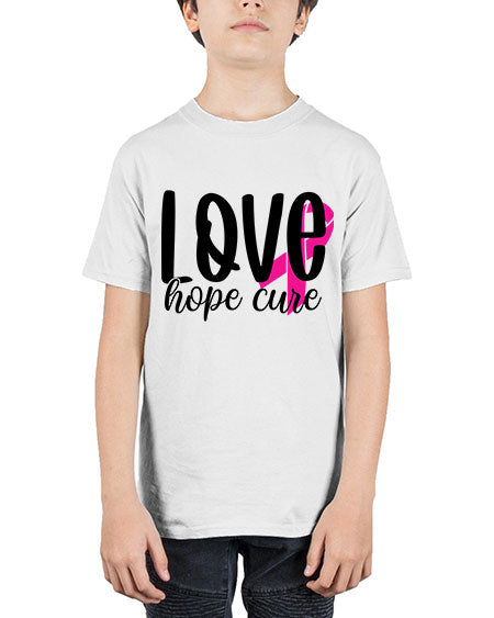 Love Hope Cure 13# - breast cancer - Youth Tee Unisex