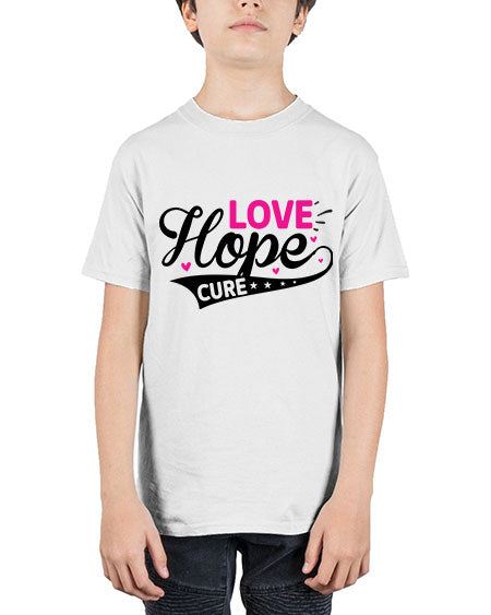 Love Hope Cure 14# - breast cancer - Youth Tee Unisex