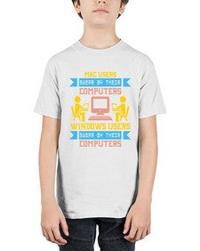 Mac users swear by their computers 25# - computer - Youth Tee Unisex