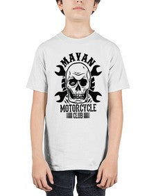 Mayan 927# - skull and bones - Youth Tee Unisex
