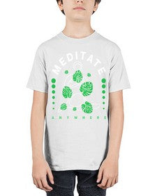 Meditate Anywhere 420# - yoga - Youth Tee Unisex