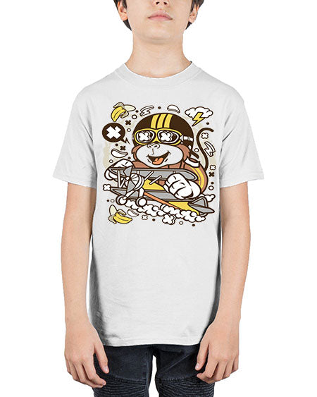 Monkey Pilot - monkey - Youth Tee Unisex