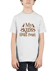 My Kids Have Paws Style 22# - cats - Youth Tee Unisex