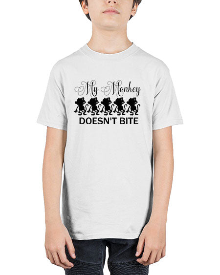 My monkey doesnt bite  - monkey - Youth Tee Unisex