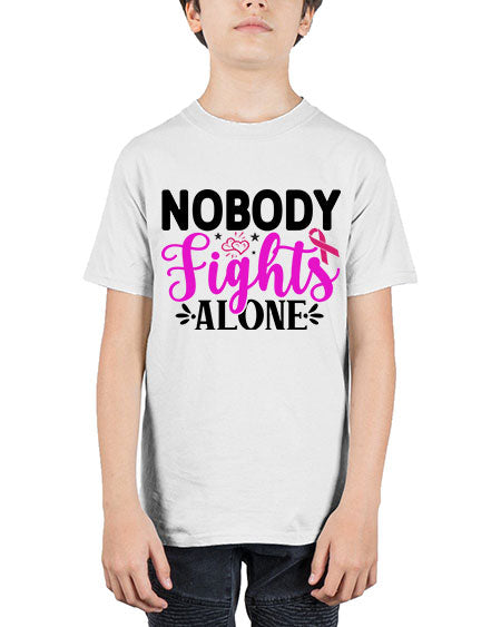Nobody Fights Alone 12# - breast cancer - Youth Tee Unisex