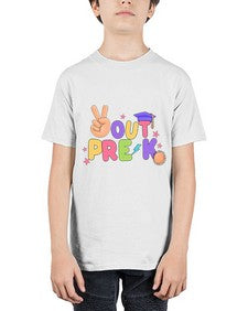 Peace Out PreK Peace Hand 638# - prek headstart - Youth Tee Unisex