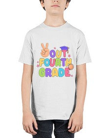 Peace Out fourth Grade Peace 630# - fourth grade - Youth Tee Unisex