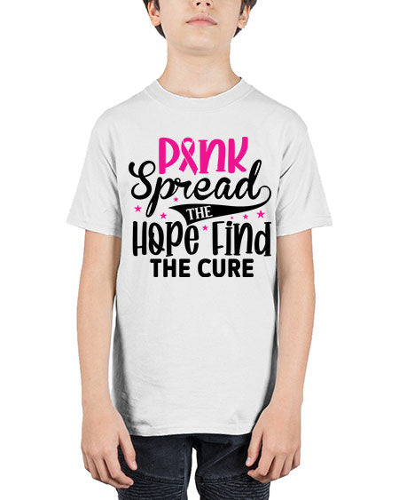 Pink Spread the Hope Find the Cure 10# - breast cancer - Youth Tee Unisex
