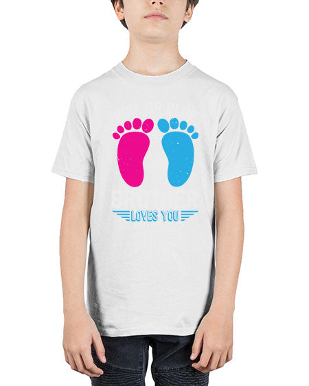 Pink or Blue brother loves you Style 185# - baby shower - Youth Tee Unisex