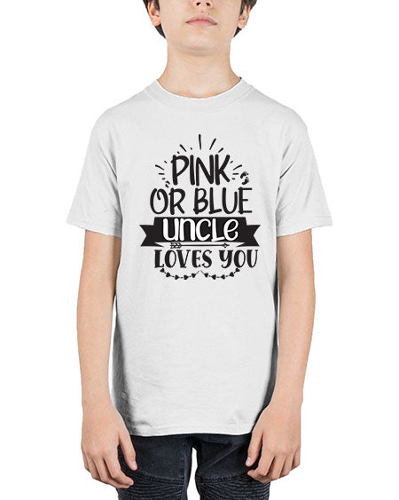 Pink or blue aucle loves you 429# - pregnancy - Youth Tee Unisex