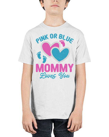 Pink or blue mommy loves you Style 186# - baby - Youth Tee Unisex