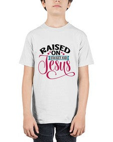 Raised On Sweet And Jesus 1492# - tea - Youth Tee Unisex