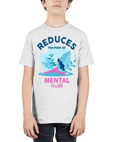 Reduces the Paint of Mental Health 495# - yoga - Youth Tee Unisex