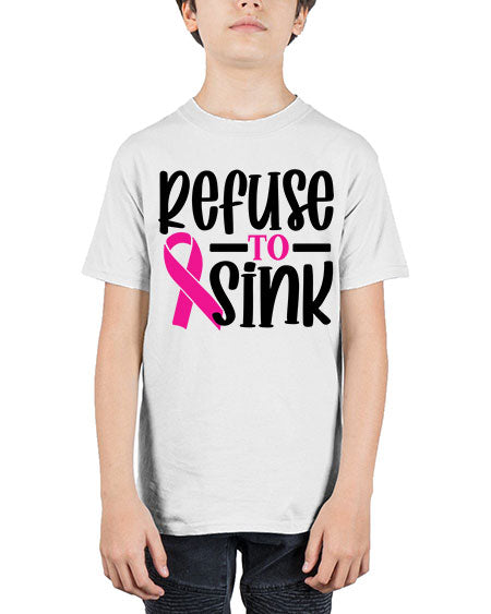 Refuse to Sink 9# - breast cancer - Youth Tee Unisex